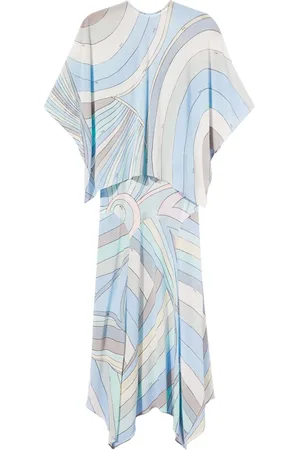 Puccini Kleid im Layering-Look mit Iride-Print