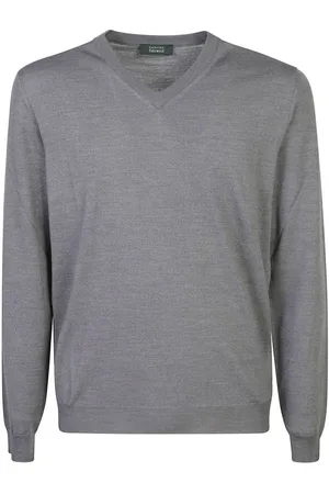 ZANONE Sweatshirt mit V-Ausschnitt