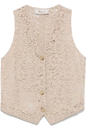 BLUMARINE Weste mit Spitzenstickerei