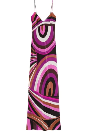 Puccini Maxikleid mit Iride-Print