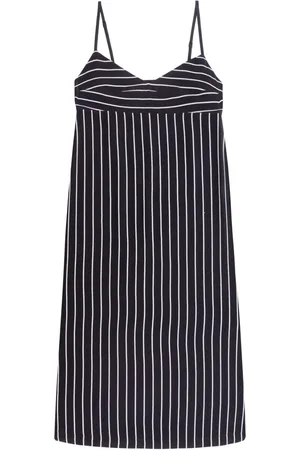 HANDRED Gestreiftes Midikleid aus Seide