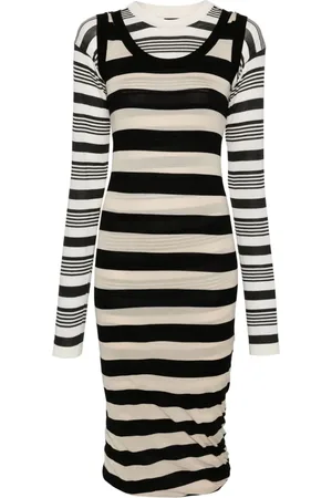 Marni Gestreiftes Midikleid