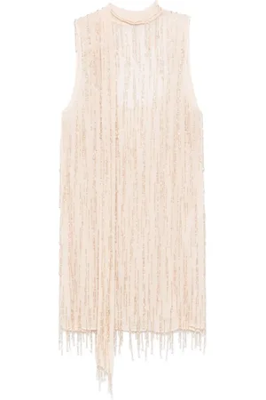 BLUMARINE Georgette-Minikleid mit Perlen