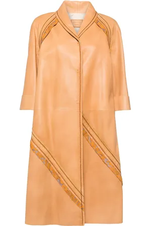 Prada Ledermantel mit Kamelmotiv
