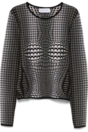 Marine Serre Moon Jacquard-Pullover
