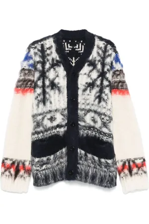 SACAI Gestrickter Intarsien-Cardigan