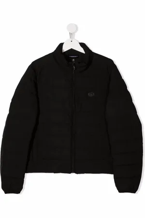 Emporio Armani Gefütterte Jacke mit Logo-Patch