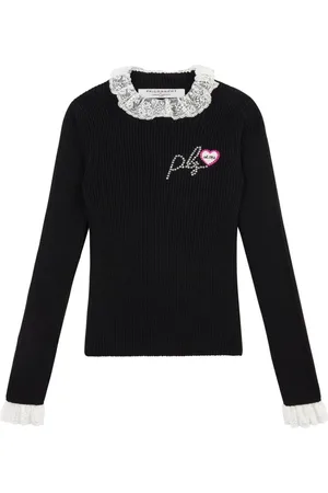 PHILOSOPHY DI LORENZO SERAFINI Strickoberteil mit Logo-Applikation