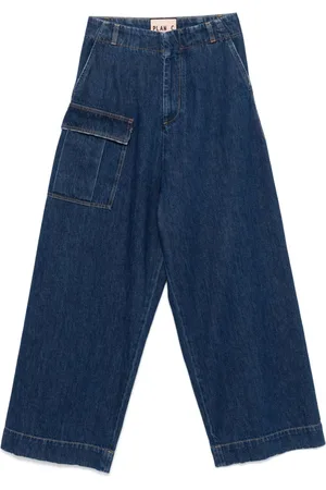 Plan C Jeans mit weitem Bein