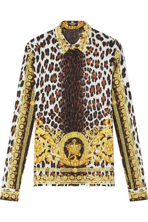 VERSACE Bluse mit Leoparden-Print