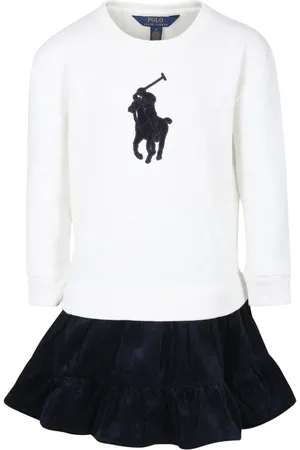 Ralph Lauren Kleid mit Logo-Applikation