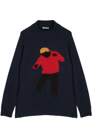 LEATHERSMITH OF LONDON Gestrickter Intarsien-Pullover