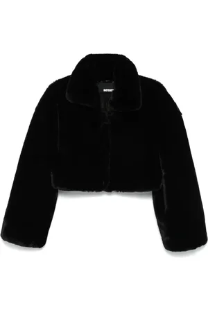 ROTATE Cropped-Jacke mit Faux Fur