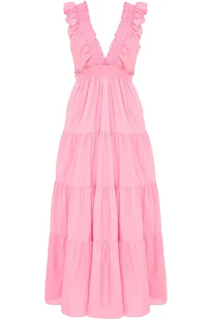 LOVESHACKFANCY Maxikleid mit Rüschen