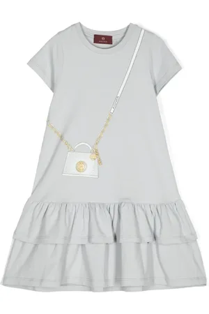 Aigner Gerüschtes Kleid mit Print