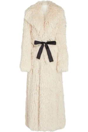 Giambattista Valli Mantel aus Faux Fur mit Schleifendetail