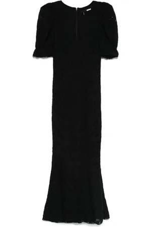 ROTATE Maxikleid aus Spitze mit Puffärmeln