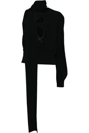 Elie saab Bestickte Bluse mit Cut-Out