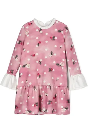 MONNALISA Ausgestelltes Kleid mit Blumen-Print