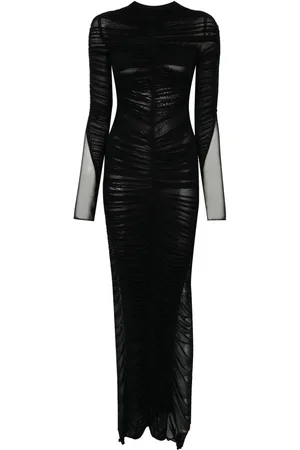 MUGLER Gerafftes Maxikleid