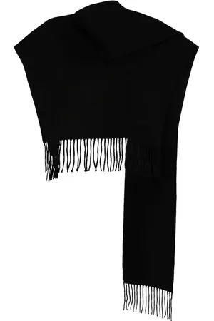 GOEN.J Poncho mit Fransen und Schalkragen