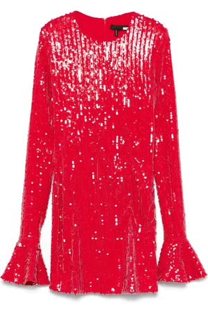 ROTATE Langärmeliges Minikleid mit Pailletten