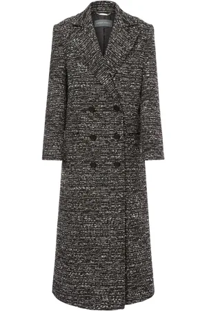 Alberta Ferretti Doppelreihiger Bouclé-Mantel