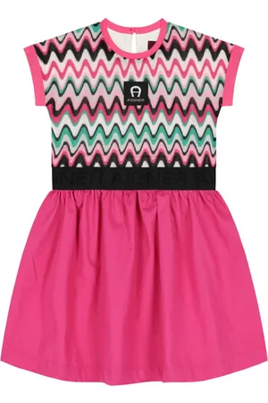 Aigner Spitzenkleid mit Logo-Patch