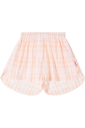 Monochrome Shorts mit Karomuster