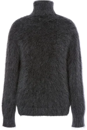 Alberta Ferretti Gebürsteter Pullover mit Stehkragen