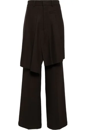 GOEN.J Gerade Hose mit asymmetrischen Falten