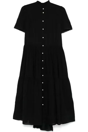 Ralph Lauren Midikleid mit Spitzenbesatz