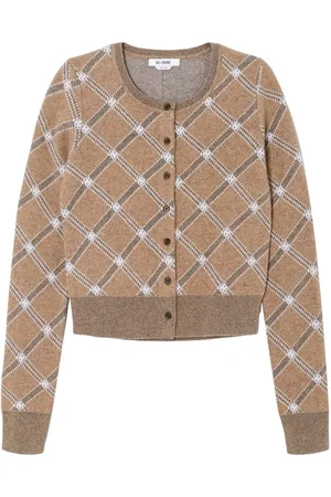 RE/DONE Cropped-Cardigan mit Schottenkaro