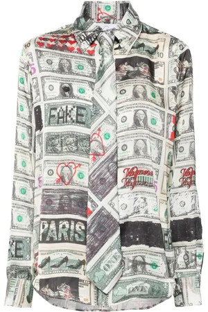 Vaquera Hemd mit Dollar-Print