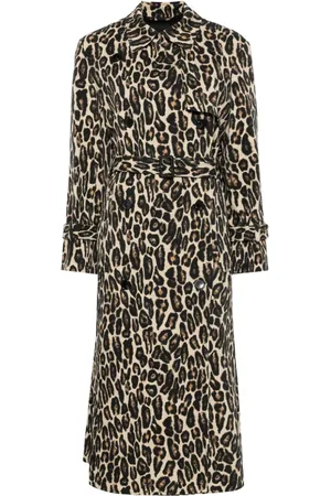 THEORY Trenchcoat mit Leopardenmuster