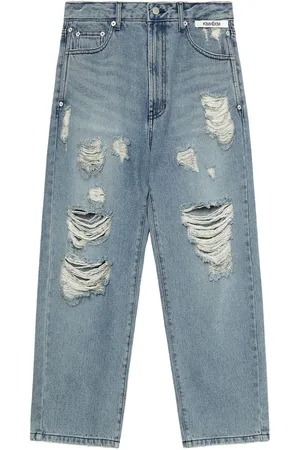 KIMHEKIM Gerade Jeans im Distressed-Look