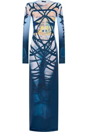 Y / PROJECT Maxikleid mit grafischem Print