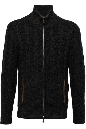 N.PEAL Ther Richmond Cable Cardigan