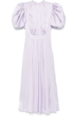ROTATE Puff-Midikleid aus Satin