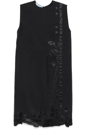 Prada Midikleid mit Blumenapplikation