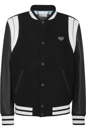 Philipp Plein Bomberjacke mit Lederärmeln