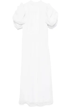 ROTATE Midikleid mit Puffärmeln