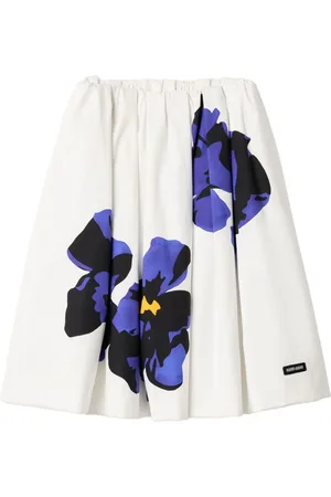 Miu Miu Popeline-Midirock mit Print