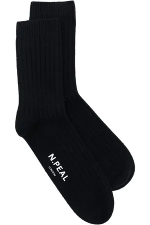 N.PEAL Gerippte Kaschmirsocken