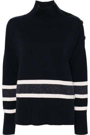 N.PEAL Pullover mit Stehkragen