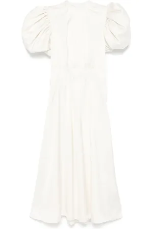 ROTATE Puff-Midikleid aus Satin
