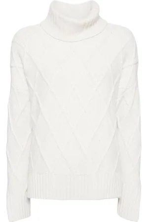 N.PEAL Pullover mit Rautenmuster