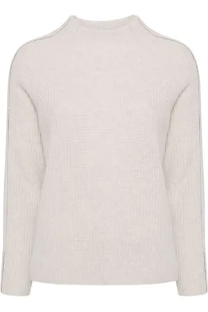 N.PEAL Metal Pullover mit Stehkragen
