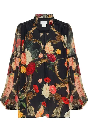 Camilla Bluse mit Blumen-Print