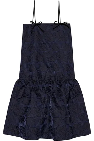 Ganni Midikleid mit Jacquardmuster